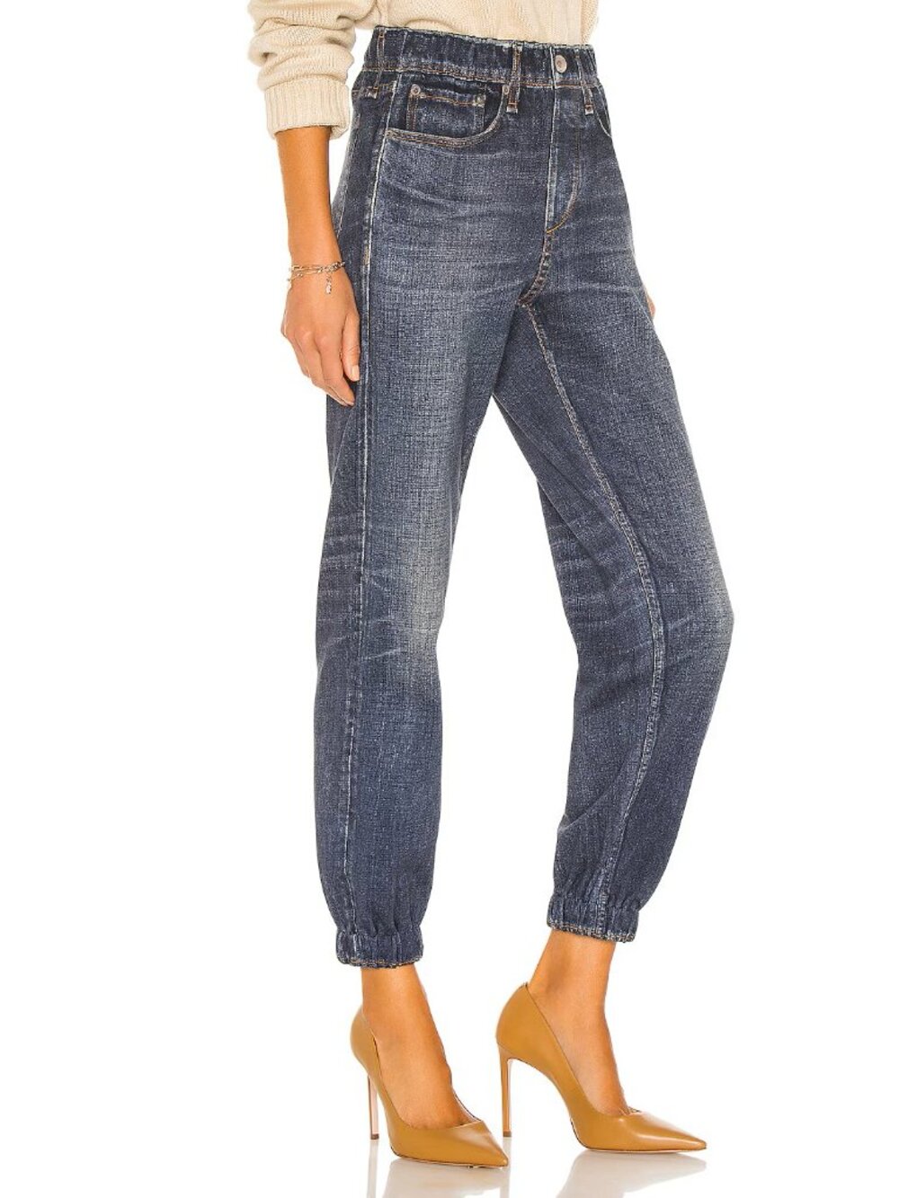 NWT rag & bone Miramar Jogger Sweatpants in Merest Photo Print Faux Jean Pant XS